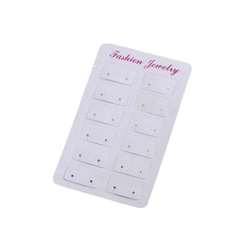 Earring Display Card, Paper white 