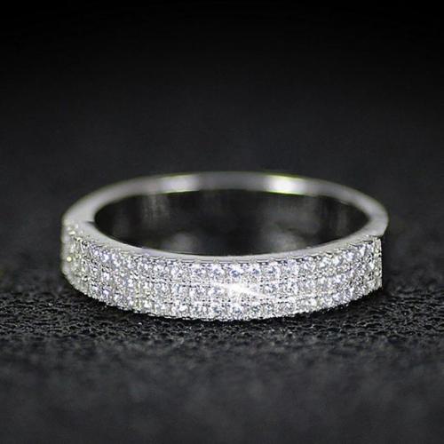 Cubic Zirconia Micro Pave Brass Finger Ring & micro pave cubic zirconia & for woman 