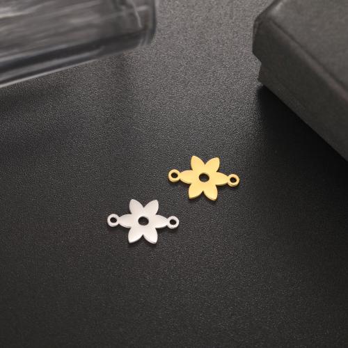 Stainless Steel Charm Connector, 304 Stainless Steel, petals, Vacuum Ion Plating, DIY 