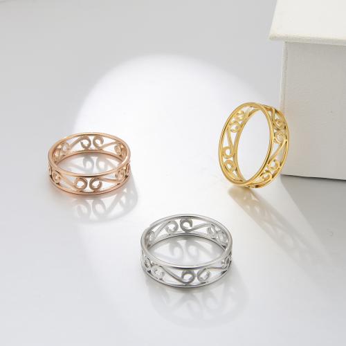 Edelstahl Fingerring, 304 Edelstahl, Vakuum-Ionen-Beschichtung, Modeschmuck & unisex & verschiedene Größen vorhanden, keine, verkauft von PC