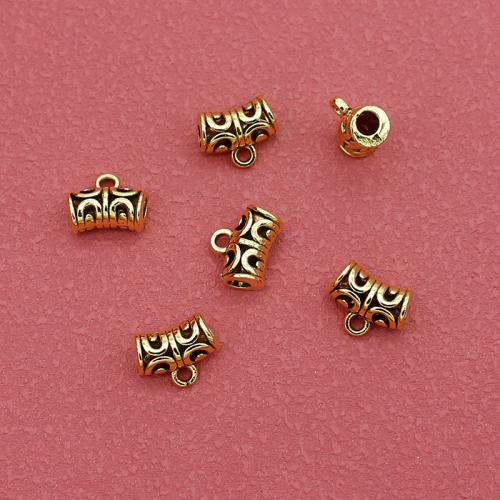 Zinklegierung Stiftöse Perlen, plattiert, DIY, keine, 12x9mm, Bohrung:ca. 3mm, ca. 200PCs/Tasche, verkauft von Tasche