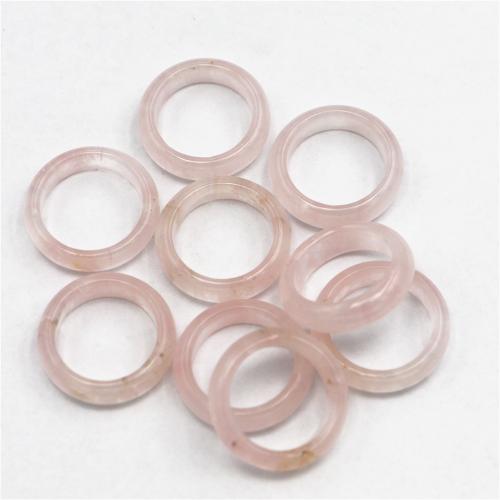 Bague en quartz, quartz rose, beignet, unisexe & normes différentes pour le choix, rose, 6mm, Vendu par PC