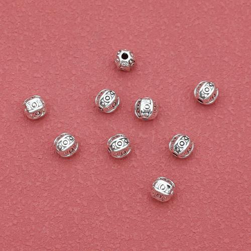 Perles intercalaires en alliage de zinc, Placage de couleur argentée, DIY Environ 1.5mm, Environ Vendu par sac