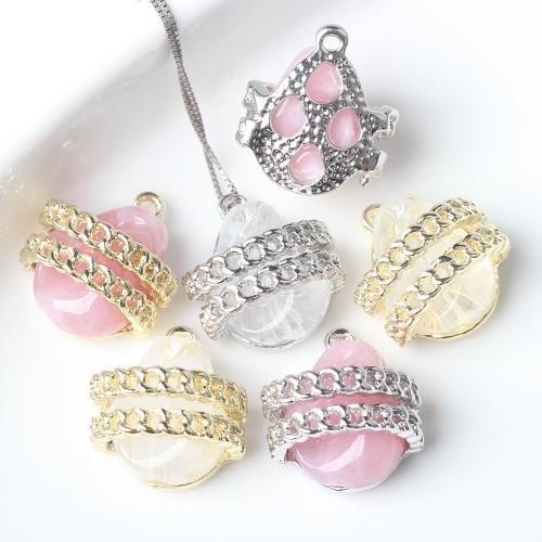 Resin Zinc Alloy Pendants, with Resin, plated, DIY 