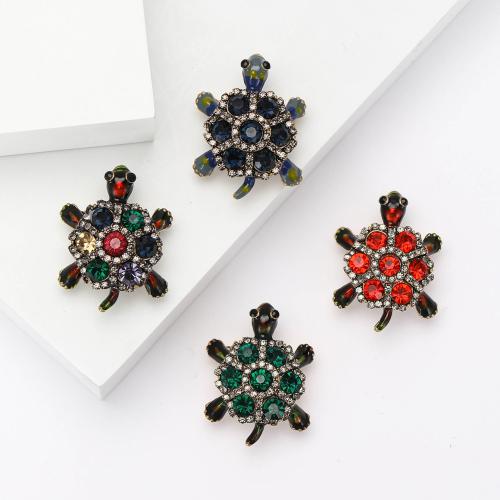 Zinc Alloy Jewelry Brooch, Animal, plated, for woman & with rhinestone 