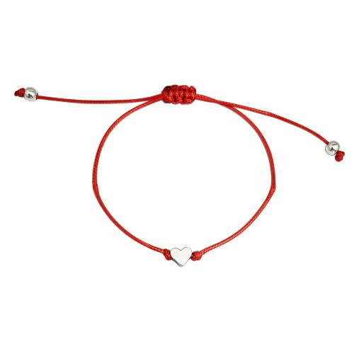 Mode Wachsschnur Armbänder, Zinklegierung, mit Wachsschnur, plattiert, unisex & verschiedene Stile für Wahl, schwarz und rot, Länge:ca. 18-28 cm, verkauft von PC