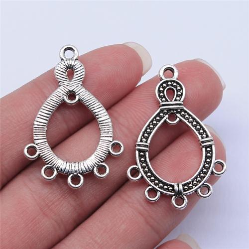 Zinc Alloy Charm Connector, antique silver color plated, DIY & 2/5 loop 