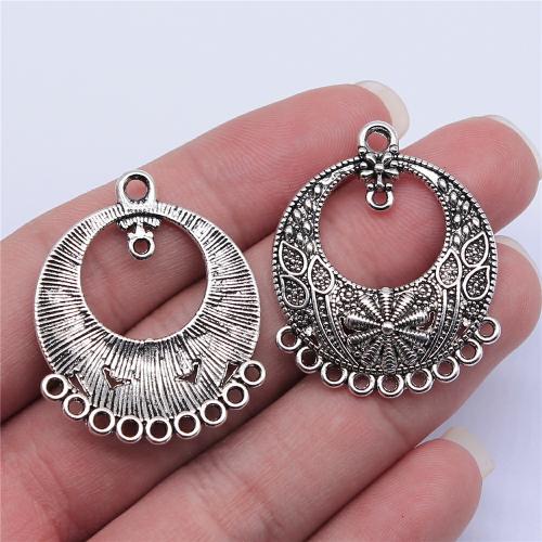 Zinc Alloy Charm Connector, antique silver color plated, 2/9 loop & DIY 