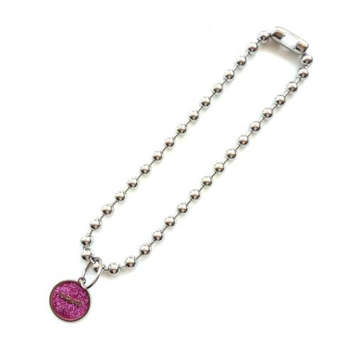 304 Stainless Steel Necklace, Unisex & ball chain & epoxy gel Approx 16.1 Inch 