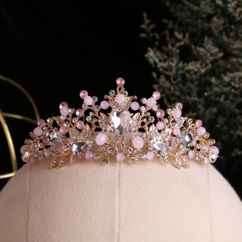 Bridal Tiaras, Zinc Alloy, Girl & with rhinestone 