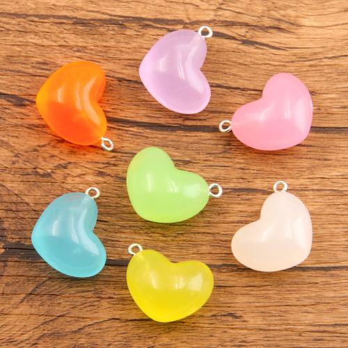 Resin Jewelry Pendant, Heart, DIY & luminated 