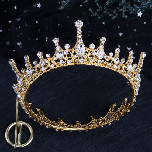 Bridal Tiaras, Zinc Alloy, for bridal & with rhinestone 