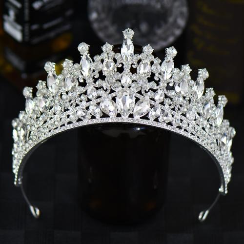 Bridal Tiaras, Zinc Alloy, for bridal & with rhinestone 