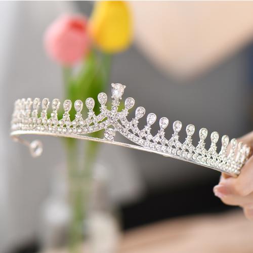 Bridal Tiaras, Zinc Alloy, for bridal & with rhinestone 