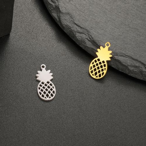 Stainless Steel Pendants, 304 Stainless Steel, Pineapple, Vacuum Ion Plating, DIY & hollow 