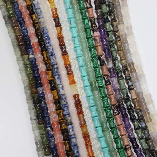 Einzelne Edelstein Perlen, Naturstein, Bambus, DIY & verschiedenen Materialien für die Wahl, keine, 12x8mm, ca. 33PCs/Strang, verkauft von Strang