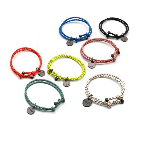 Pulsera de cuero de piel de cabra, aleación de zinc, con Cuero de piel de cabra, unisexo, más colores para la opción, longitud:aproximado 18-35 cm, Vendido por UD