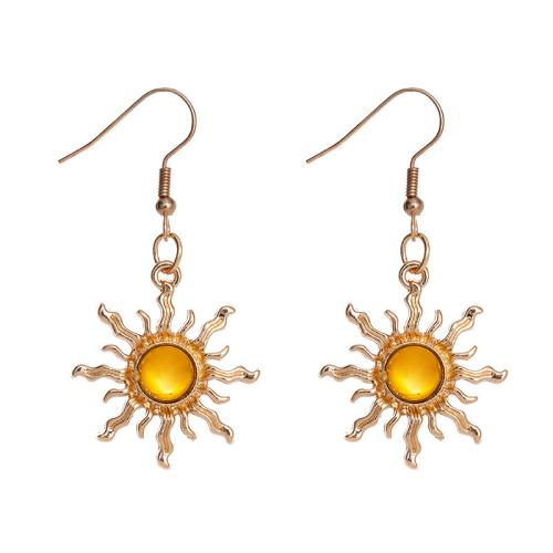 Gemstone Drop Earring, Zinc Alloy, with Gemstone, for woman 