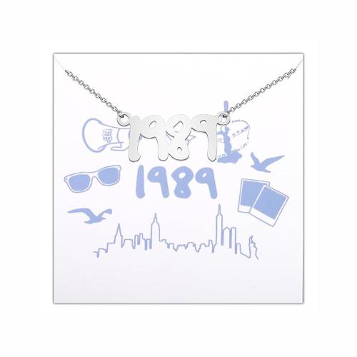 Collier de bijoux de titane, Acier titane, avec 304 chaîne en acier inoxydable, poli, unisexe & styles différents pour le choix, plus de couleurs à choisir Environ 51-60 cm, Vendu par PC