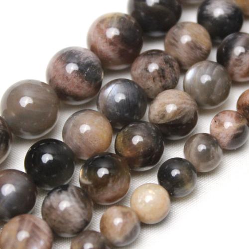 Perles en Quartz teint, Cristal naturel, Rond, poli, DIY & normes différentes pour le choix, noire, Vendu par brin