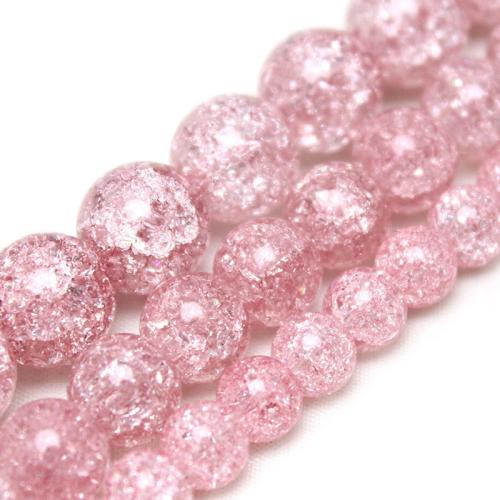 Round Crystal Beads, polished, DIY & crackle [