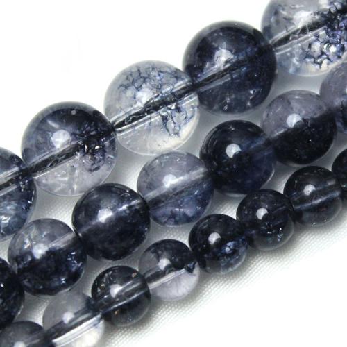 Round Crystal Beads, polished, DIY & crackle, Greige [