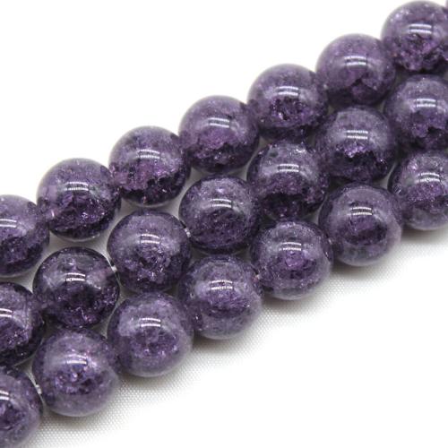 Perles de cristal rondes , poli, DIY & normes différentes pour le choix, violette, Vendu par brin[