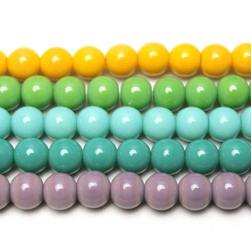 Round Crystal Beads, polished, DIY 8mm, Approx [