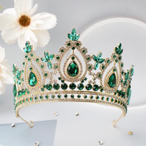 Couronne impériale de mariée, alliage de zinc, pour mariée & avec strass Vendu par PC[