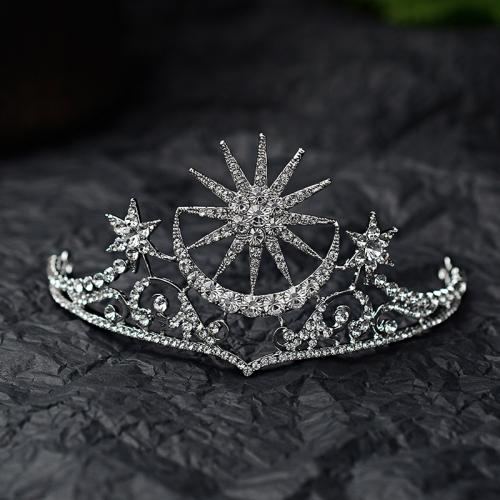 Bridal Tiaras, Zinc Alloy, for bridal & with rhinestone 