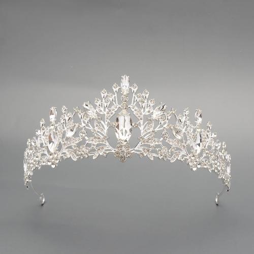 Bridal Tiaras, Zinc Alloy, for bridal & with rhinestone 