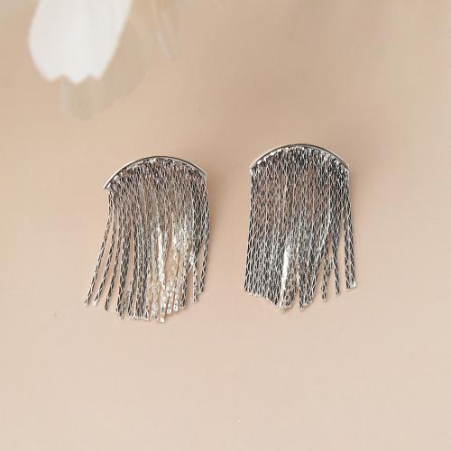 Fashion Fringe Earrings, Messing, Modeschmuck & für Frau, 41x24mm, verkauft von Paar