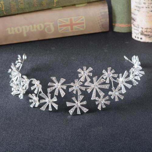 Bridal Tiaras, Zinc Alloy, for bridal & with rhinestone 