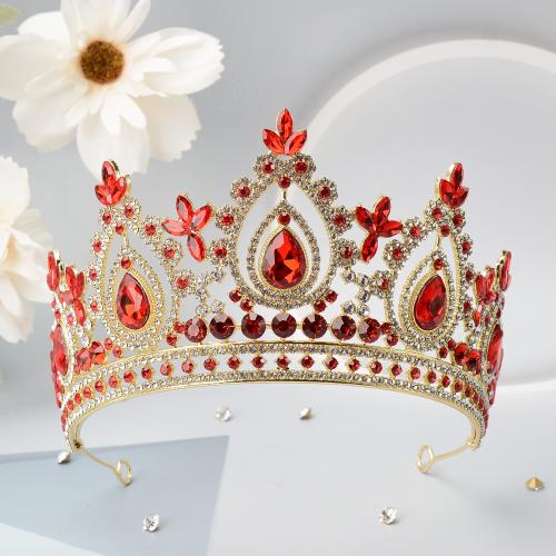 Bridal Tiaras, Zinc Alloy, for bridal & with rhinestone 