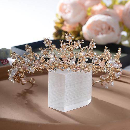 Bridal Tiaras, Zinc Alloy, for bridal & with rhinestone 