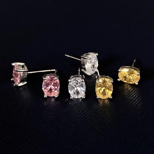 Cubic Zirconia Micro Pave Brass Earring, fashion jewelry & micro pave cubic zirconia & for woman 