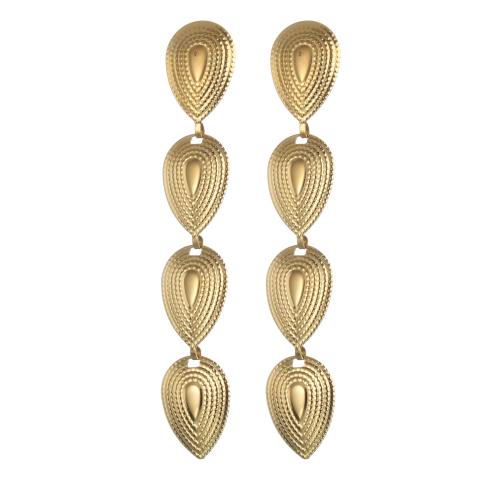 Stainless Steel Drop Earring, 304 Stainless Steel, fashion jewelry & for woman, golden 