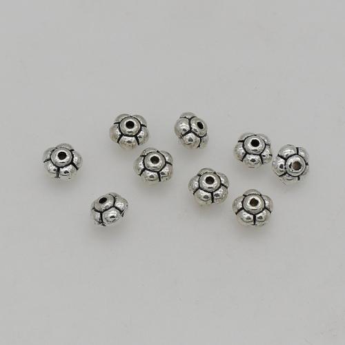 Zinklegierung Zwischenperlen, silberfarben plattiert, DIY, 6mm, Bohrung:ca. 1mm, ca. 200PCs/Tasche, verkauft von Tasche[