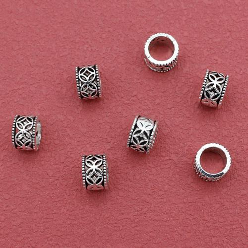 Zinc Alloy Large Hole Beads, silver color plated, DIY Approx 5.5mm, Approx 