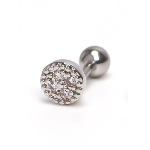 Arito de imitación de diamante de acero inoxidable, acero inoxidable 304, Recubrimiento iónico al vacío, Joyería & para mujer & con diamantes de imitación, más colores para la opción, 6x14mm, Vendido por UD