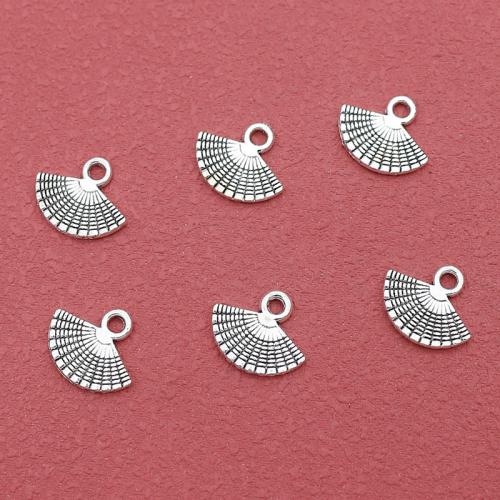 Zinc Alloy Jewelry Pendants, Fan, silver color plated, DIY Approx 2mm, Approx 