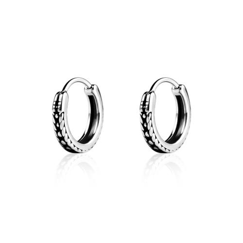 Mens acier inoxydable Hoop boucles d'oreilles, Acier inoxydable 304, Placage, pour homme, couleur originale Vendu par PC