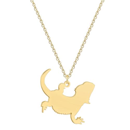 Brass Jewelry Necklace, Lizard, plated, Unisex cm 