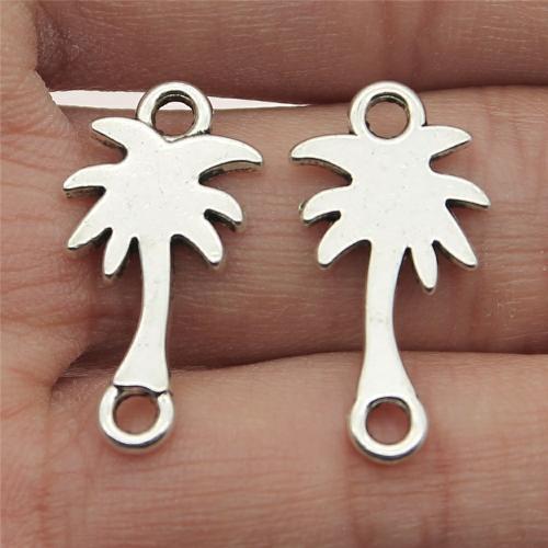 Zinc Alloy Charm Connector, Palm Tree, antique silver color plated, DIY & 1/1 loop 