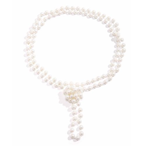 Plastic Pearl Necklace, fashion jewelry & multilayer & for woman 