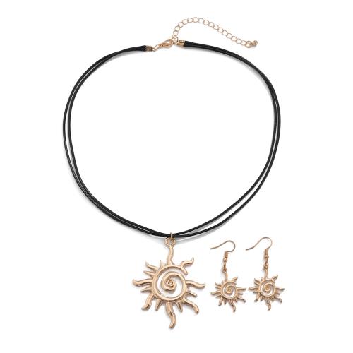 ensembles de bijoux de mode en alliage zinc, alliage de zinc, boucle d'oreille & collier, styles différents pour le choix & pour femme, plus de couleurs à choisir, Vendu par fixé[