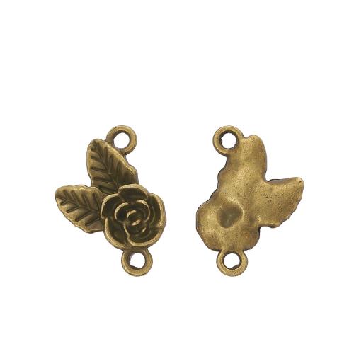 Zinc Alloy Flower Pendants, Rose, DIY [