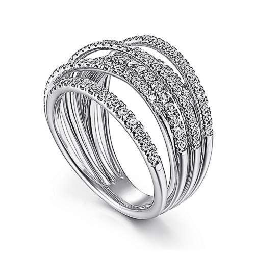 Cubic Zirconia Micro Pave Brass Finger Ring & micro pave cubic zirconia & for woman 