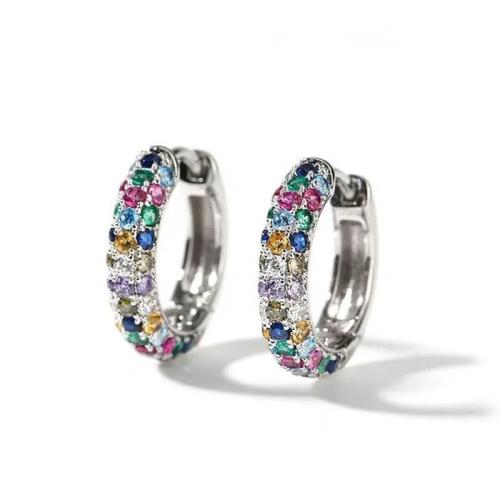 Cubic Zirconia Micro Pave Brass Earring, fashion jewelry & micro pave cubic zirconia & for woman 