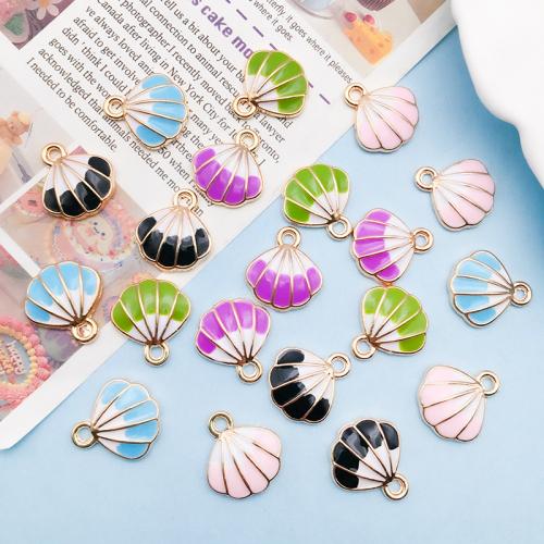 Zinc Alloy Enamel Pendants, Shell, DIY [